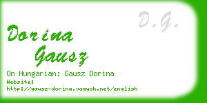 dorina gausz business card